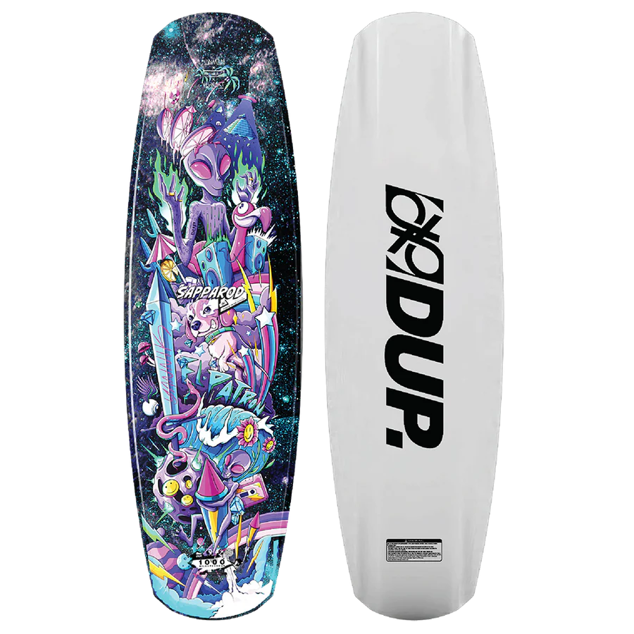 Double Up Wakeboard "SAPPAROD" mit Alien Welt Grafik auf Vorderseite