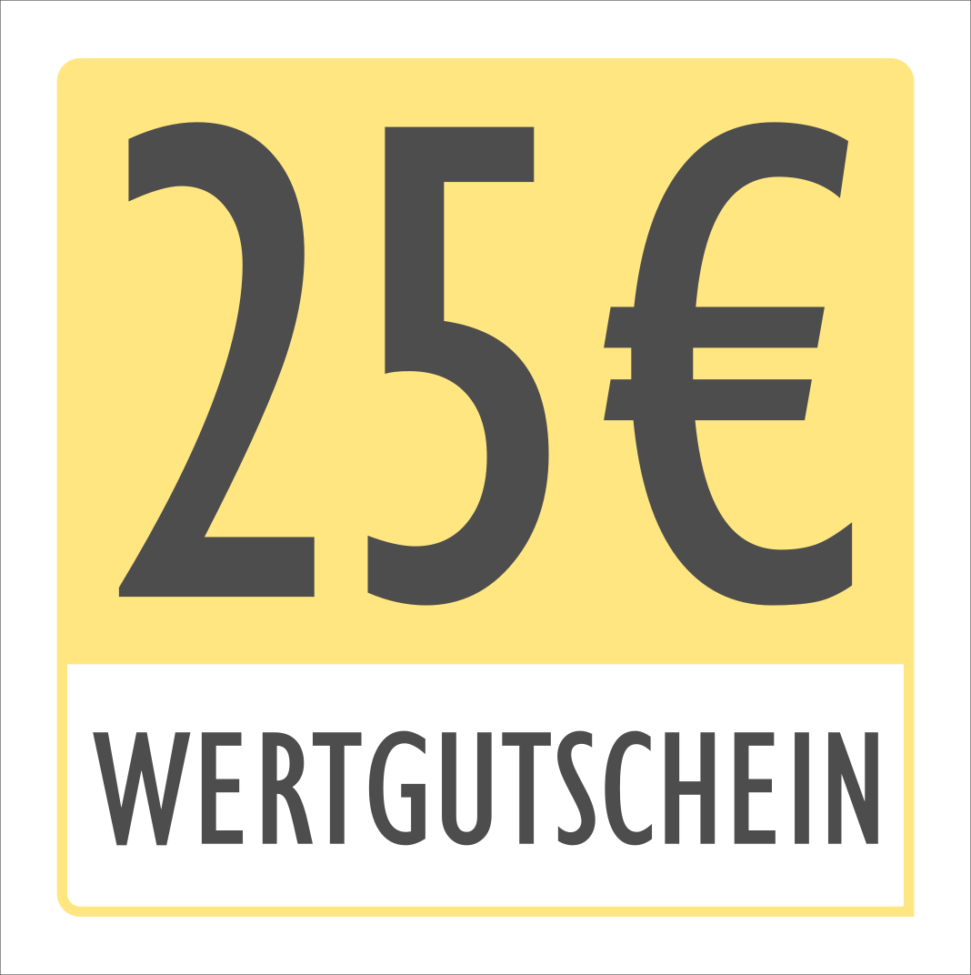 Grafik mit der Aufschrift "25€ WERTGUTSCHEIN"
