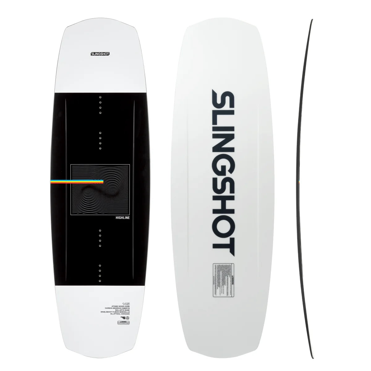 Slingshot Wakeboard "HIGHLINE" weiß mit Schwarzer Grafik
